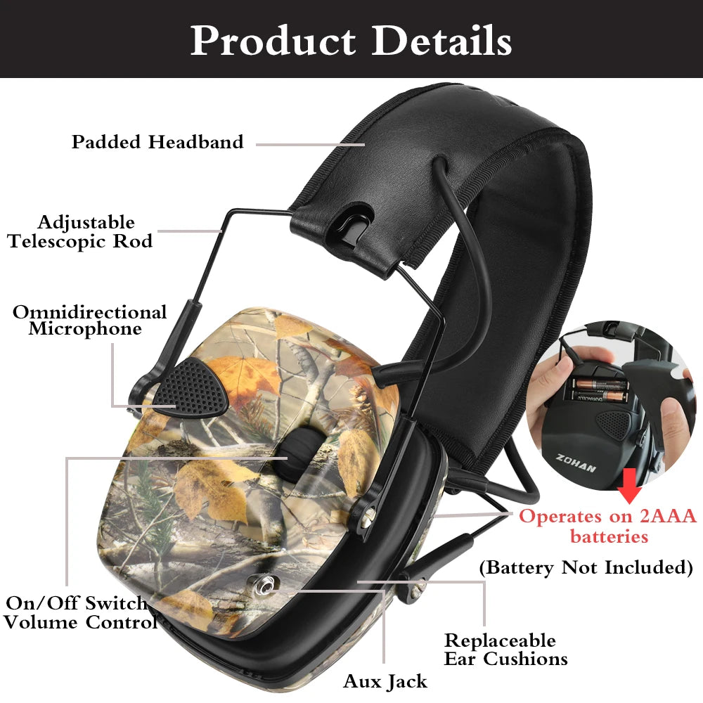 Casque antibruit pour la chasse casque de tir réduction du bruit